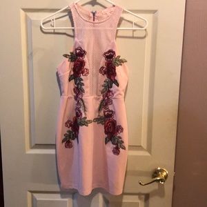 Forever 21 dress with mesh plunging neckline.